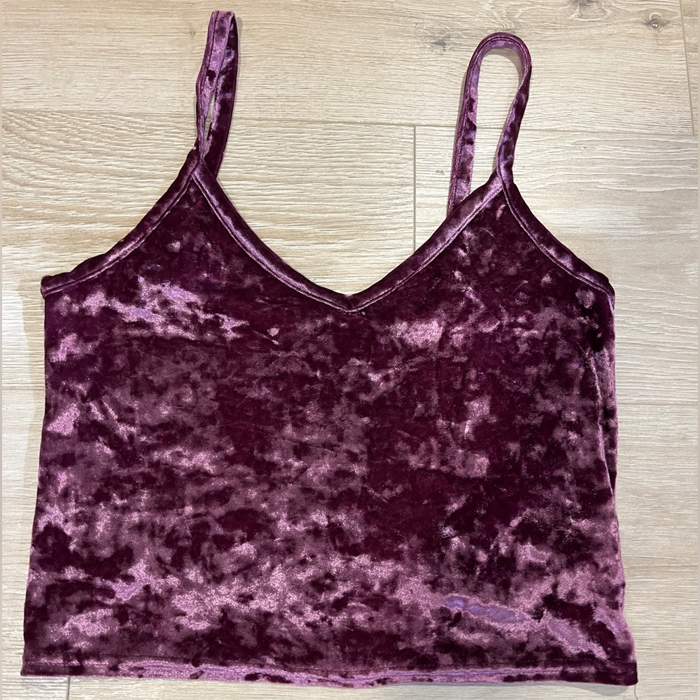 Kimchi blue velvet crop tank NWOT
